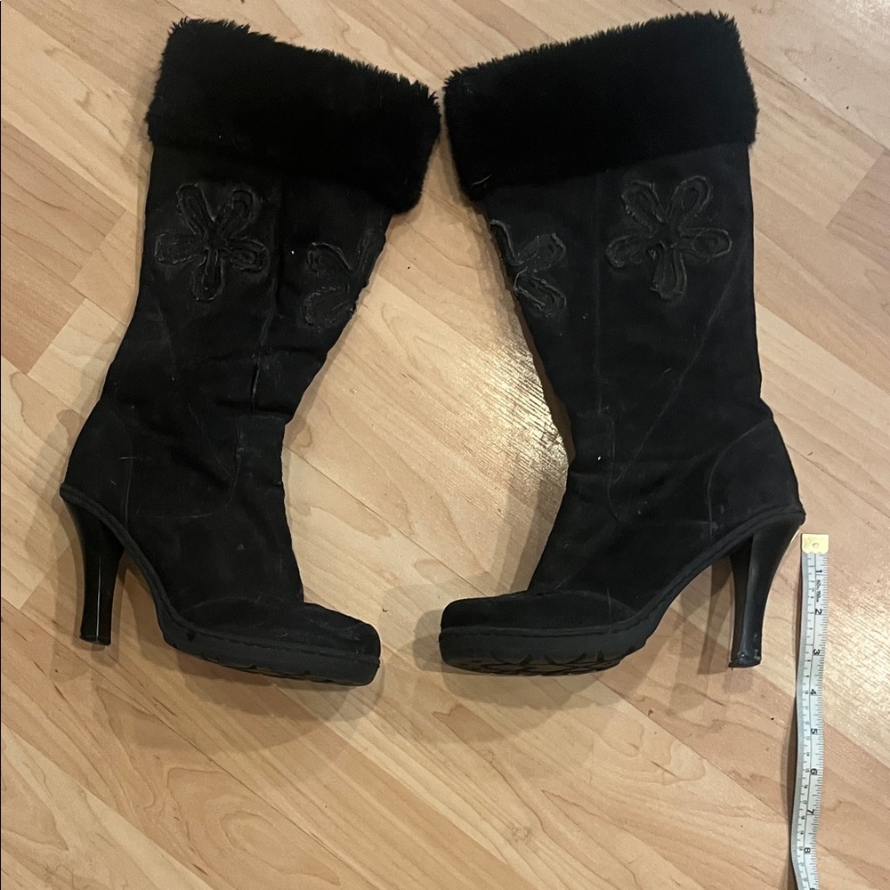 Elegant Black High Heel Boots